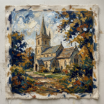 A Cotswolds Wedding: Peter Phillips and Harriet Sperling Prepare to Say “I Do” All-Saints-Church-in-Kemble-Heavy-impasto-oil-painting-
