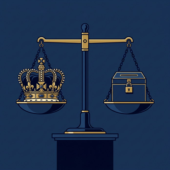 oyal-crown-resting-on-one-side-of-a-balance-scale-