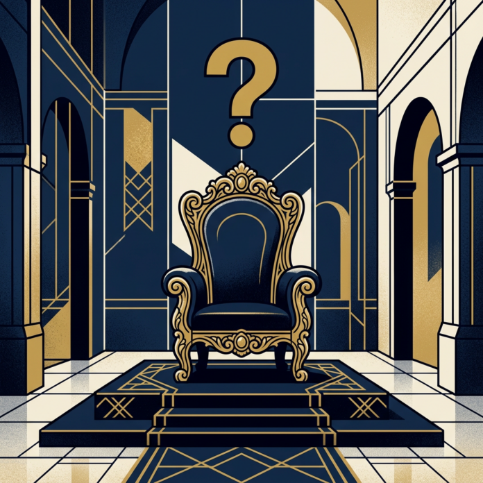 empty throne with question mark