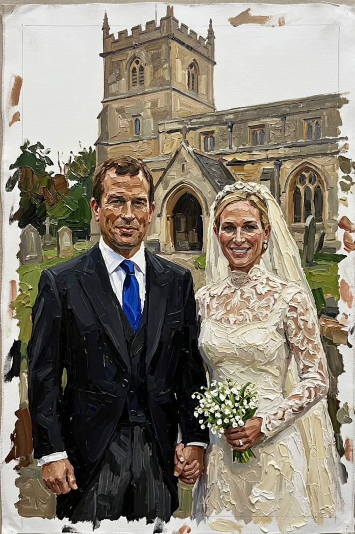 peter phillips harriet wedding painting