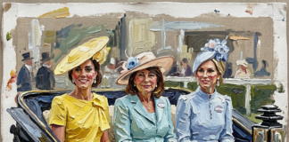 Three Years Gone, One Dress Reworn: Catherine’s Royal Ascot Comeback Princess-catherine-carol-middleton-harriet-spierling-in-carriage-at-royal-ascot.