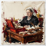 Queen Victoria Inherited a Crown Nobody Trusted. She Left Behind the One We Still Recognise. ueen-victoria-sitting-at-desk-with-red-monarchs-box-open-ledger-and-quill