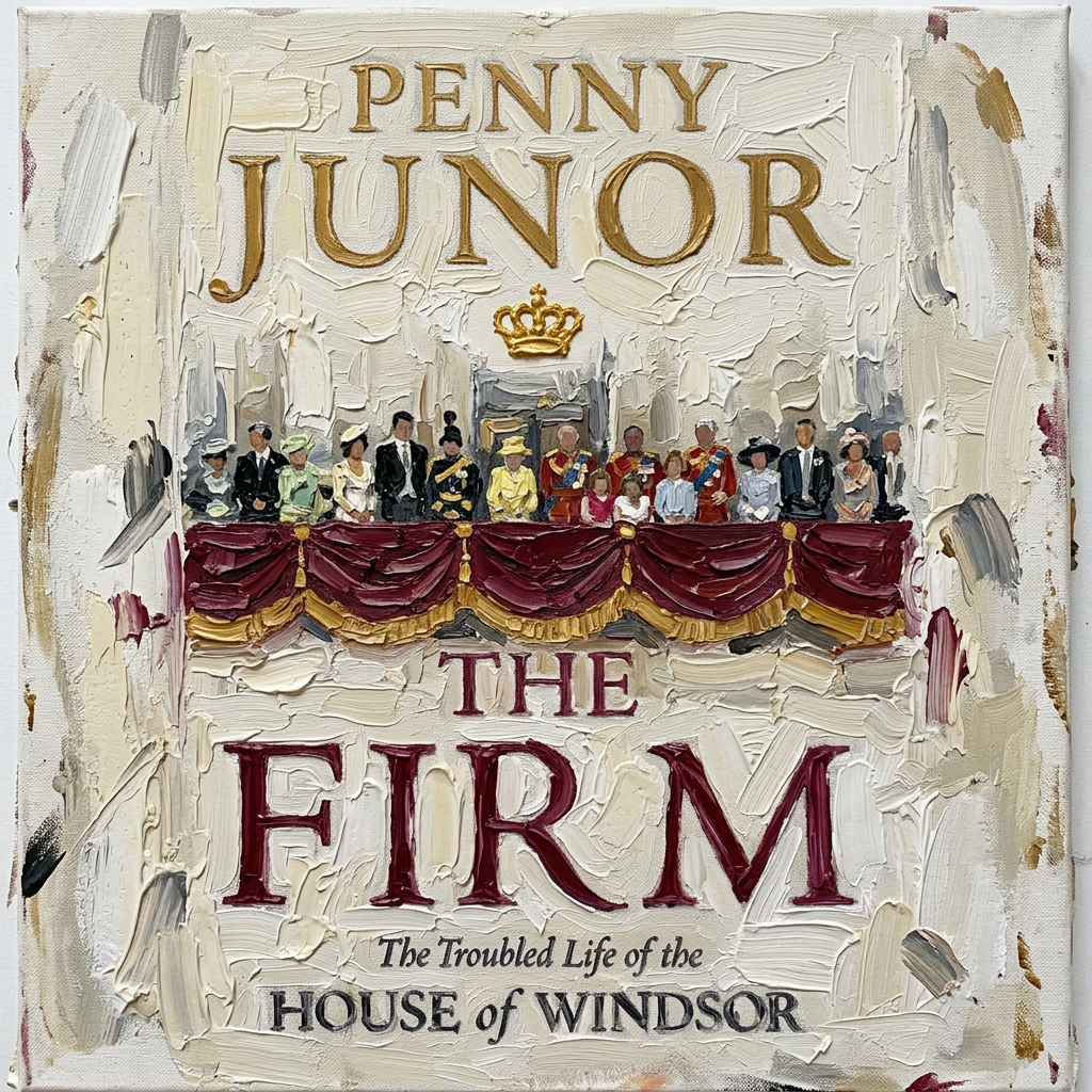 Painted portrait cover of The Firm by Penny Junor