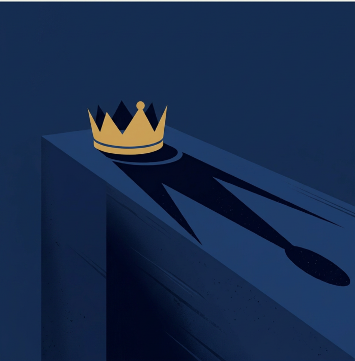 illustration crown with shadow